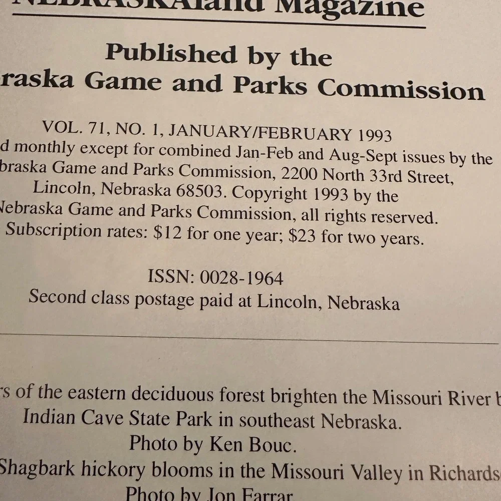 NEBRASKAland Magazine Book Lot 5 Nebraska History Nature Science Good Softcover